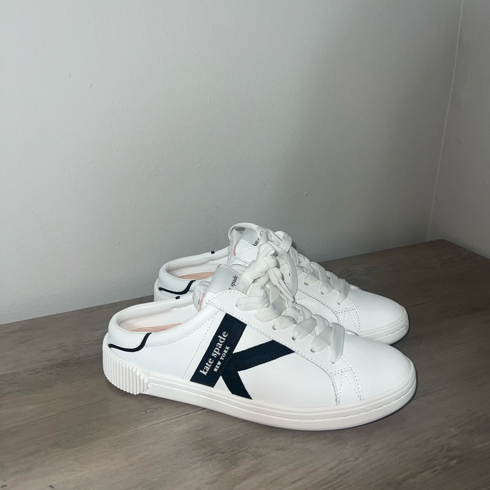 Kate Spade White and Black Sneakers